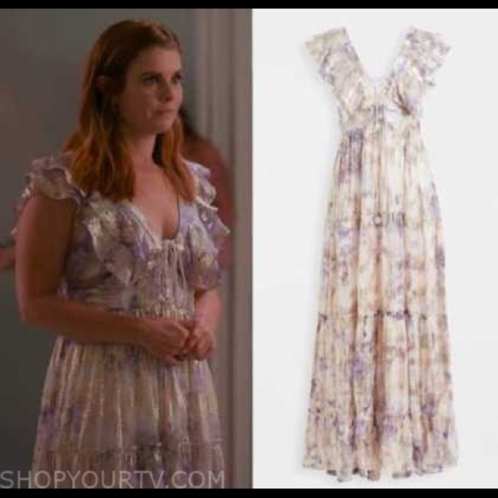 ISO 
Vivir Maxi Dress in Peach Lilac HEMANT AND NANDITA